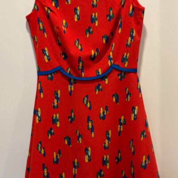 Vintage 60s/70s-Inspired Red Mod Dress – Fits Like Medium - Picture 1 of 5